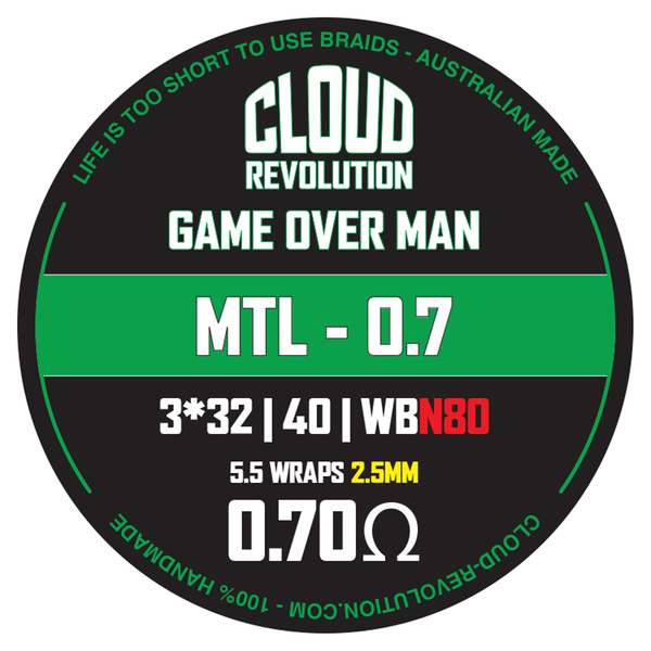 Cloud Revolution - Game Over Man MTL Alien Coils